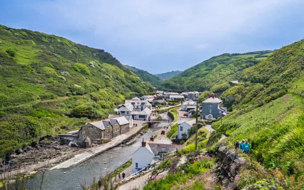 Boscastle today, showing the newly constructed Lower Bridge.