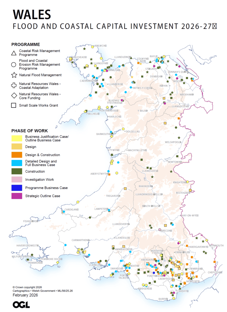 Flood and Coastal Erosion Risk Management Programme 2026 to 2027