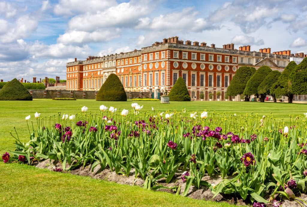 Hampton Court Palace beside the River Thames, at rising risk of river flooding