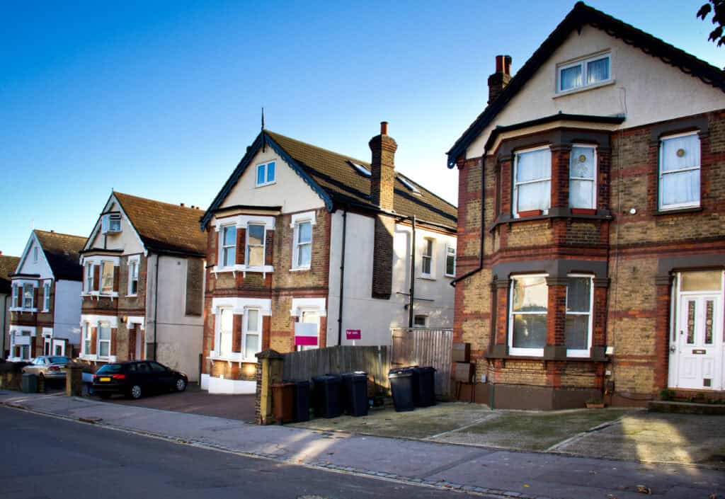 Street of large bay-fronted Victorian houses, the kind of property subject to a flood risk assessment for a change of use to HMO.