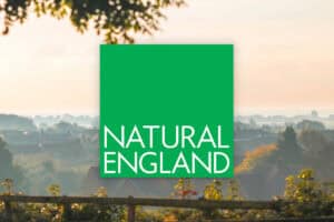 Natural England logo over misty rooftops at dawn, for an article on Natural England SSSI consultation in planning.